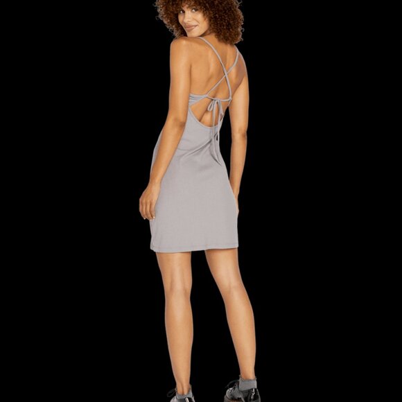 NWOT Small Volcom knit slip dress, Daze grey - Picture 9 of 9
